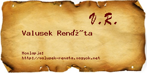 Valusek Renáta névjegykártya