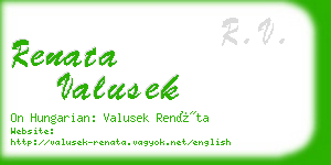 renata valusek business card